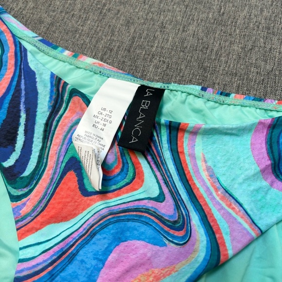 La Blanca Women's Technicolor Side Tab Hipster Bikini Bottom - Picture 7 of 7